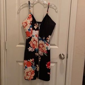 Zipper floral dress 240